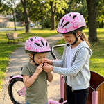 Chanty Casque enfant – Rose avec cœurs  