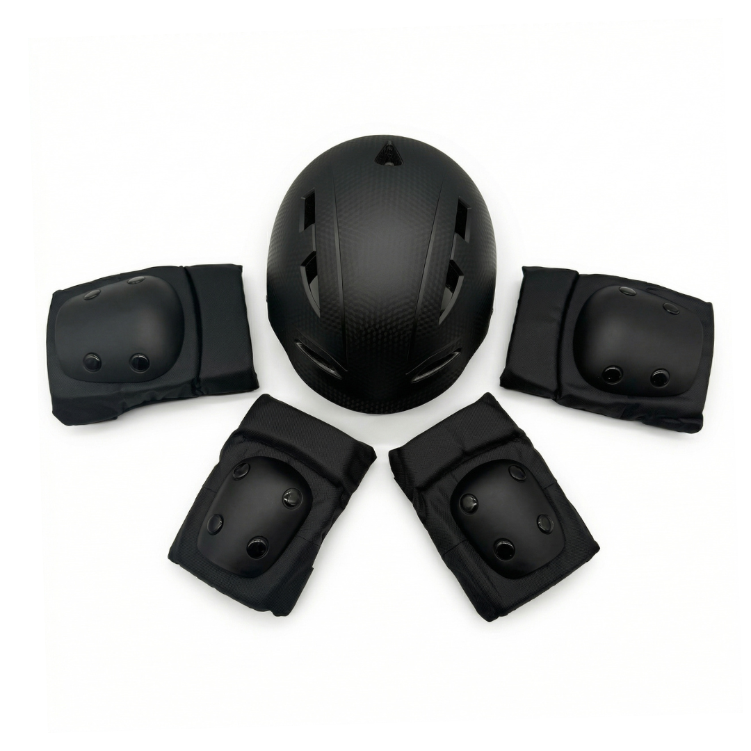 CHANTY Casque enfant + kit de protection – Noir  