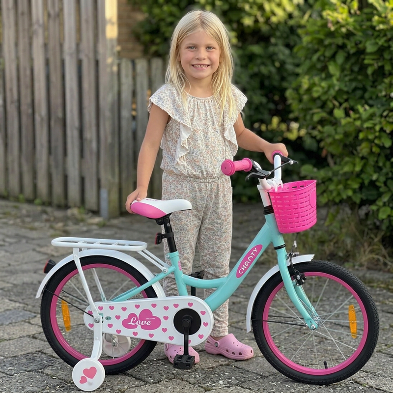 CHANTY Love 16" Vélo enfant vert menthe | Filles |  